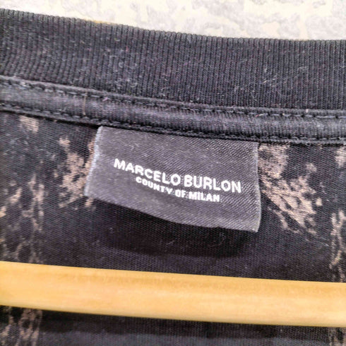 マルセロバーロン MARCELO BURLON スネークデザインクルーネックTシャツ メンズ  M